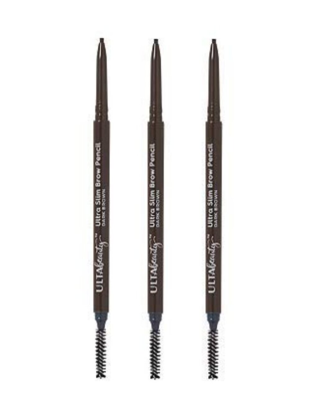 Ulta Beauty 3 Pack Ultra Slim Brow Pencil. Dark Brown. Size 0.003 oz